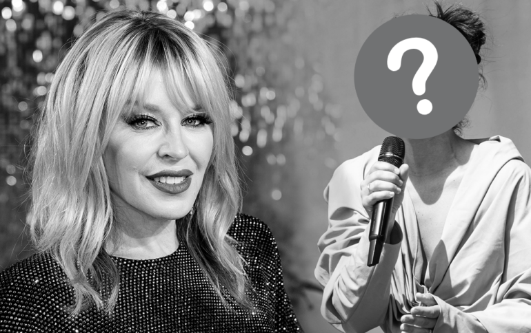 Kylie Minogue photo in black and white