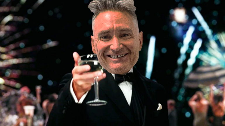 Hughesy was the best man at his cousin's wedding