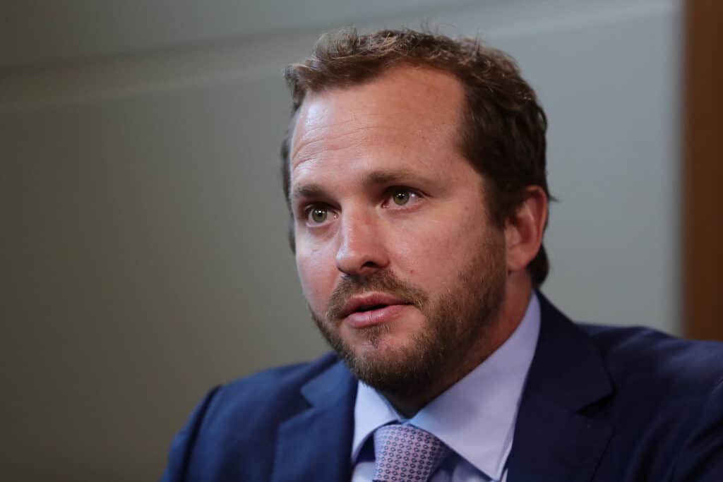 RLPA CEO, Clint Newton OAM speaks to the media during a NRL press conference at Rugby League Central (Photo by Mark Metcalfe/Getty Images)