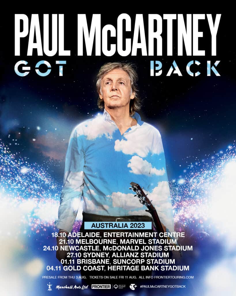 Paul McCartney: Got Back Australian tour artwork.