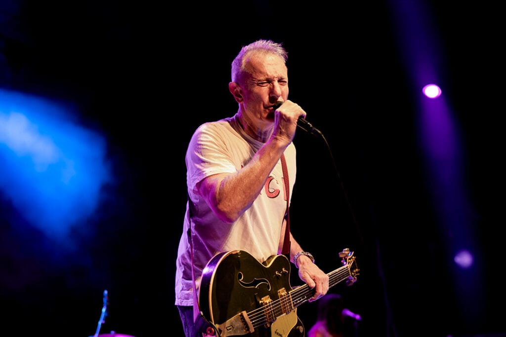 James Reyne on stage at Enmore Theatre on the 'Way Out West' tour. 06/08/23
Photo: Chris Neave/SCA
Edit: Kalun Townsend/SCA